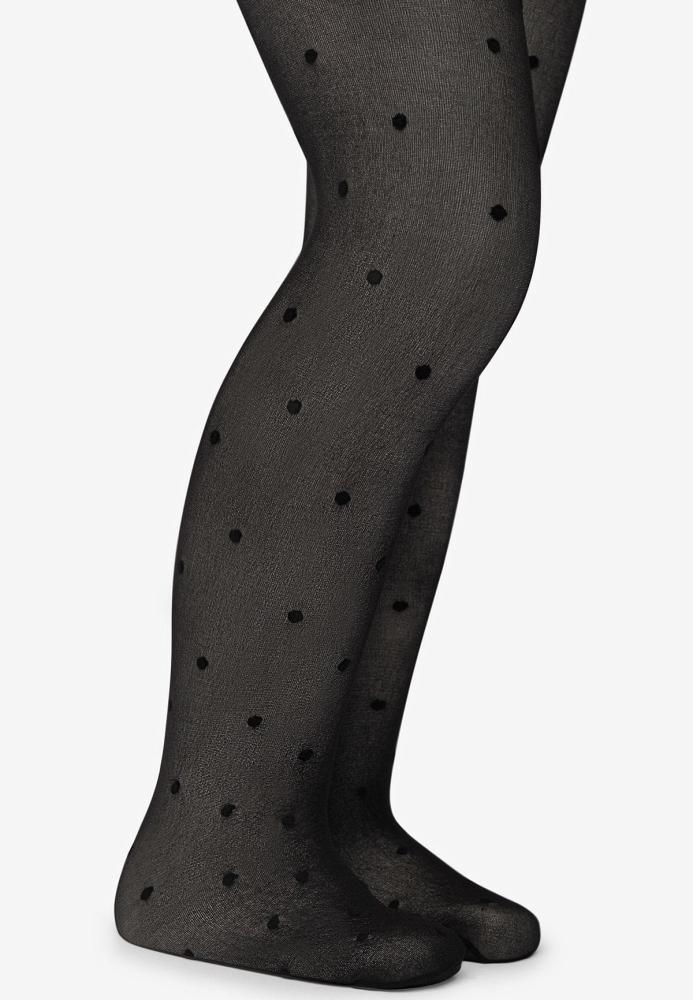 Dres fetițe Penti Young ,,Stil'', 20 den- mat, imprimeu buline negru Engros